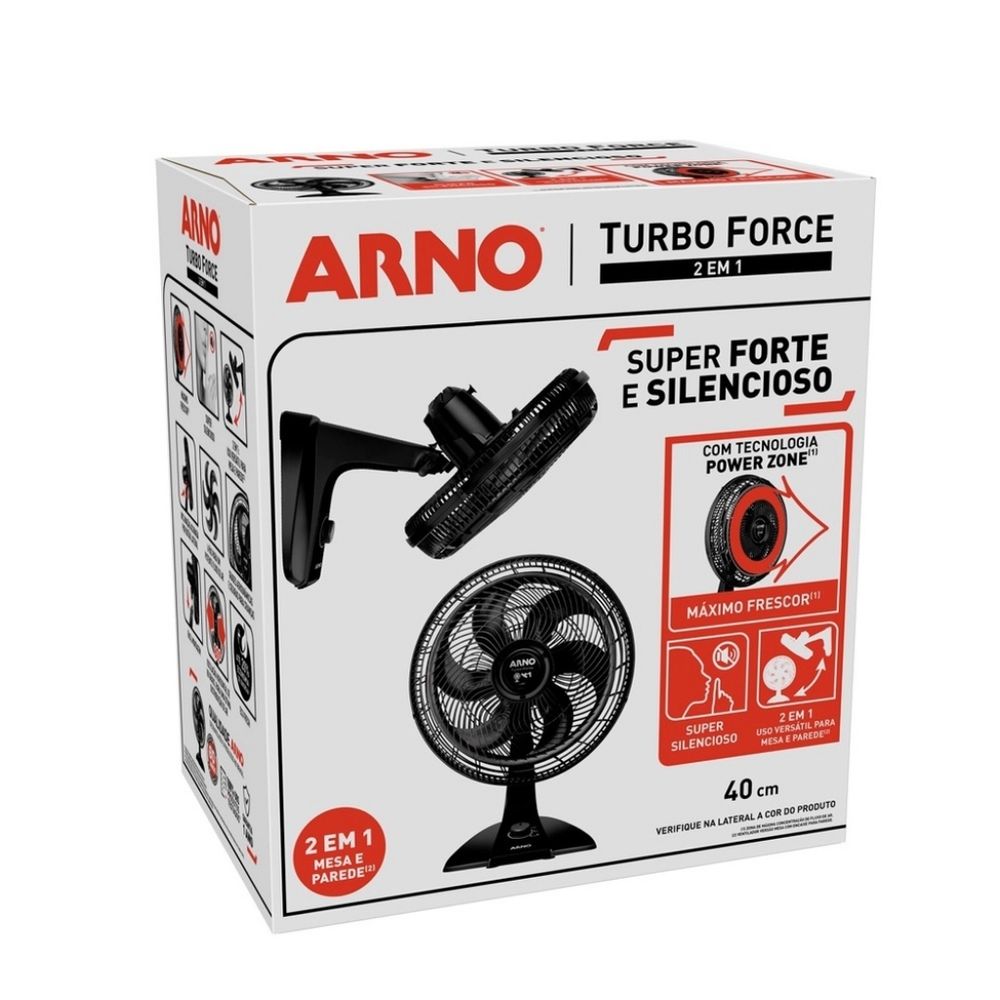 Ventilador de Mesa Arno Turbo Force 2 em 1 Vf42 40Cm - Novalar