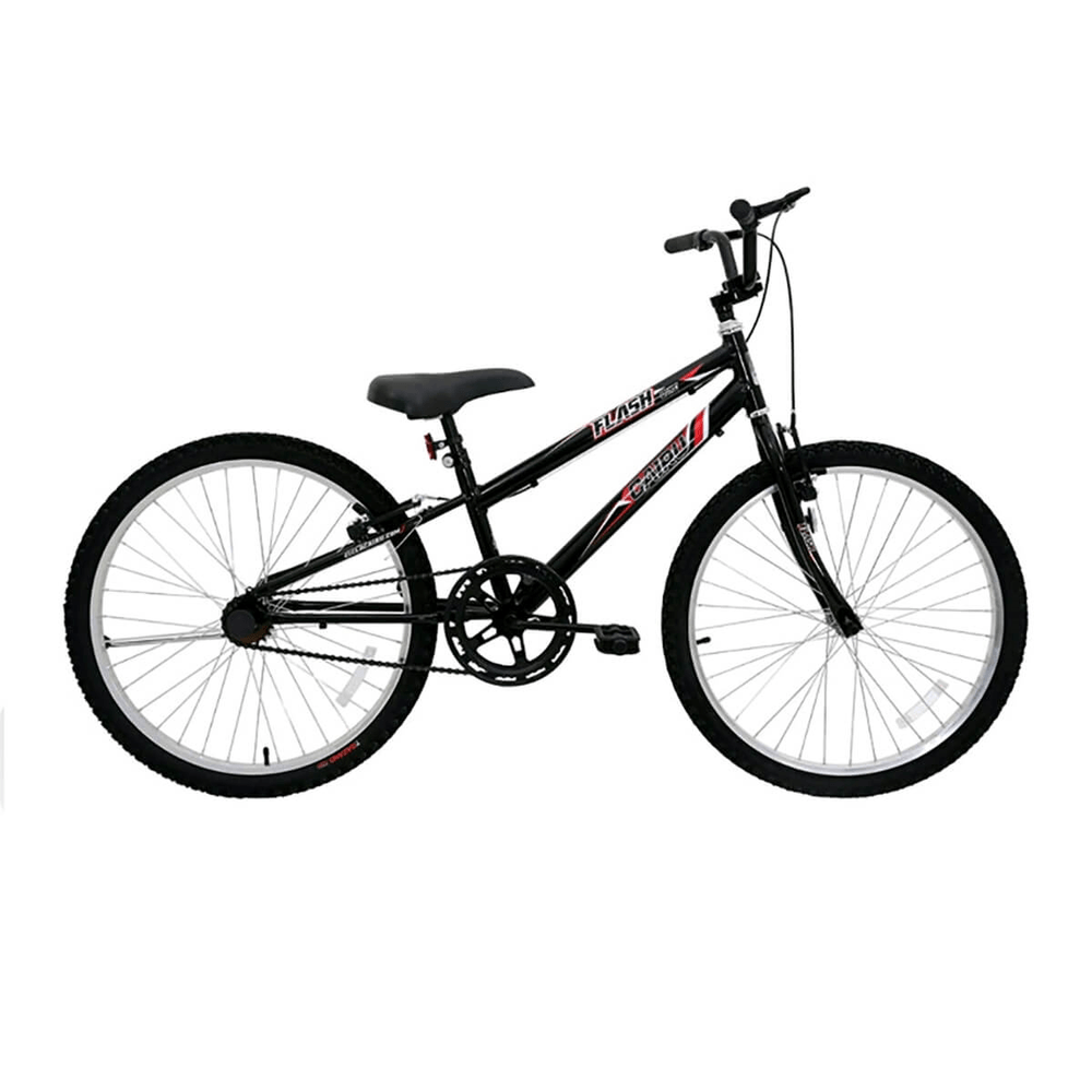 Bicicleta aro 24 masc preta rebaixada com aro aero verde