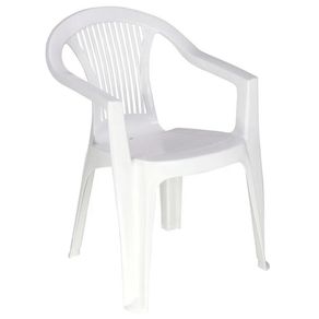 Cadeira de Plastico Tramontina Sapetiba com Braço BRANCO