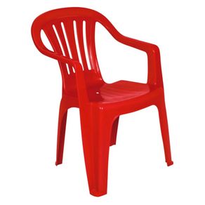 Cadeira De Plástico Mor Com Braço VERMELHO