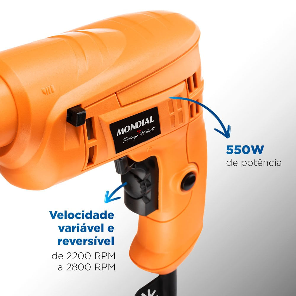 Furadeira de Impacto Mondial Fi Rh 02 550W - Novalar