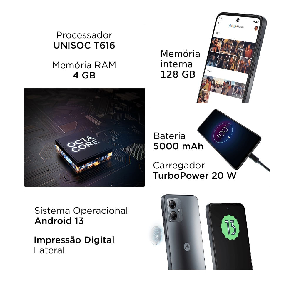 Smartphone Moto G14 XT2341 128GB 50MP 5000 mAh - Novalar