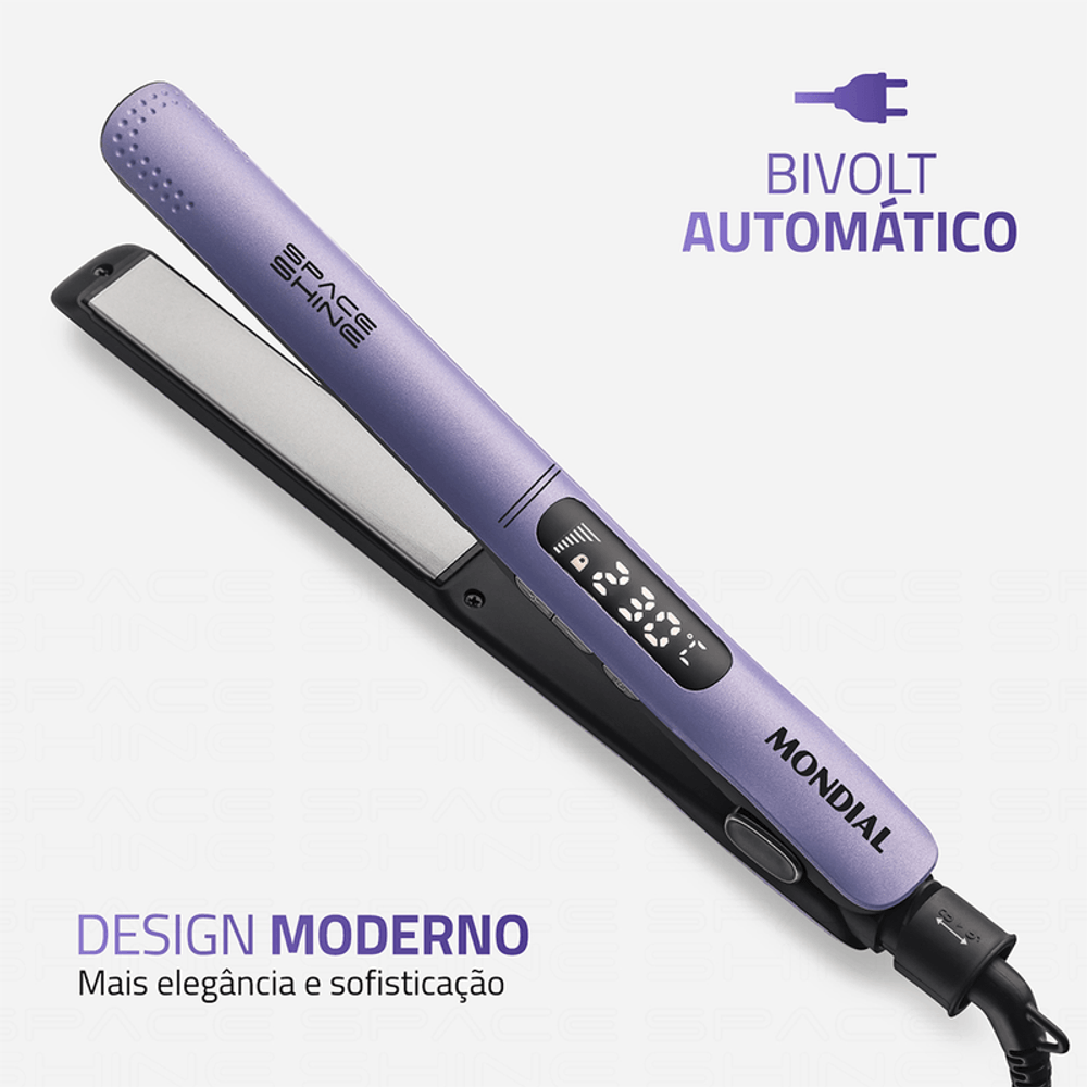 Prancha de Cabelo Mondial P-26 Space Shine - Novalar