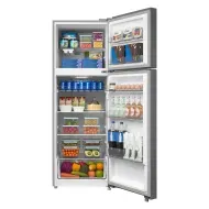 16-Geladeira--Frost-Free-Duplex-394L-Inverter-cor-inox-frente-aberta-cheia